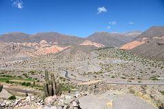 24 View To The West Of The Highway And Colourful Hills From Archaeologists Monument At Pucara de Tilcara In Quebrada De Humahuaca.jpg